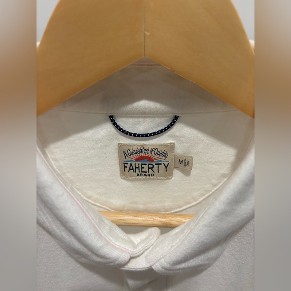 Faherty White Movement 100% organic cotton Polo Shirt - Picture 3 of 3